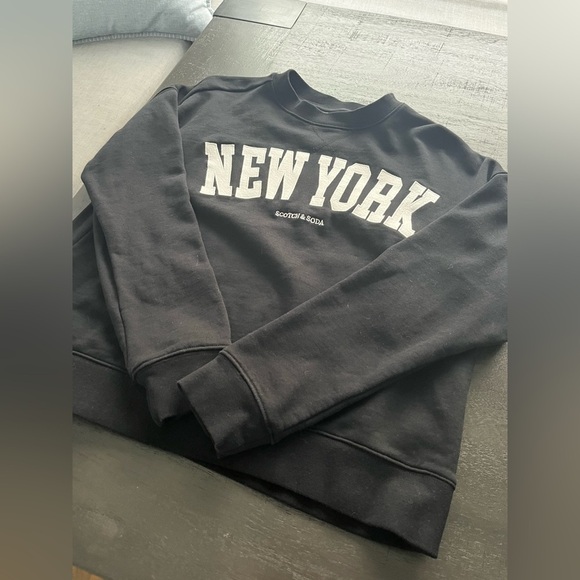 Scotch & Soda New York Women's Black Sweatshirt Size Small Pullover - Picture 2 of 5